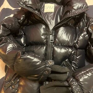 SAM Glossy Black Puffer Coat